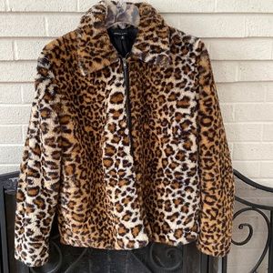 Kendall & Kylie leopard print coat